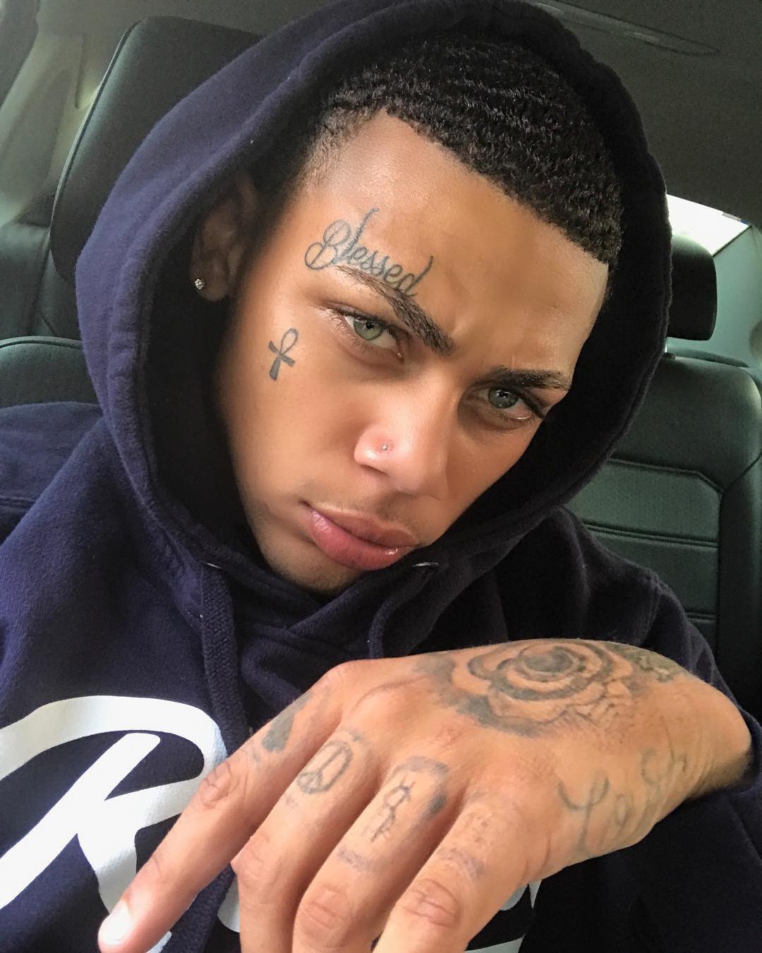 Famous People With Face Tattoos  Amber Rose Chris Brown and More