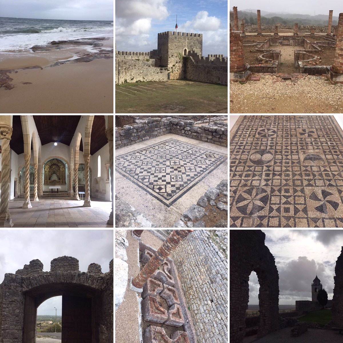 Day 6 SSCA tour of Portugal. SSCA tourists all do their own "thing"! Roman ruins, castles, beaches, seafood lunches, etc.