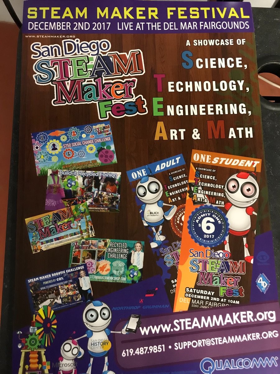 STEAM Maker Festival is back again! Free STEAM programs for schools, exciting hands-on exhibits for all. sansmf.org