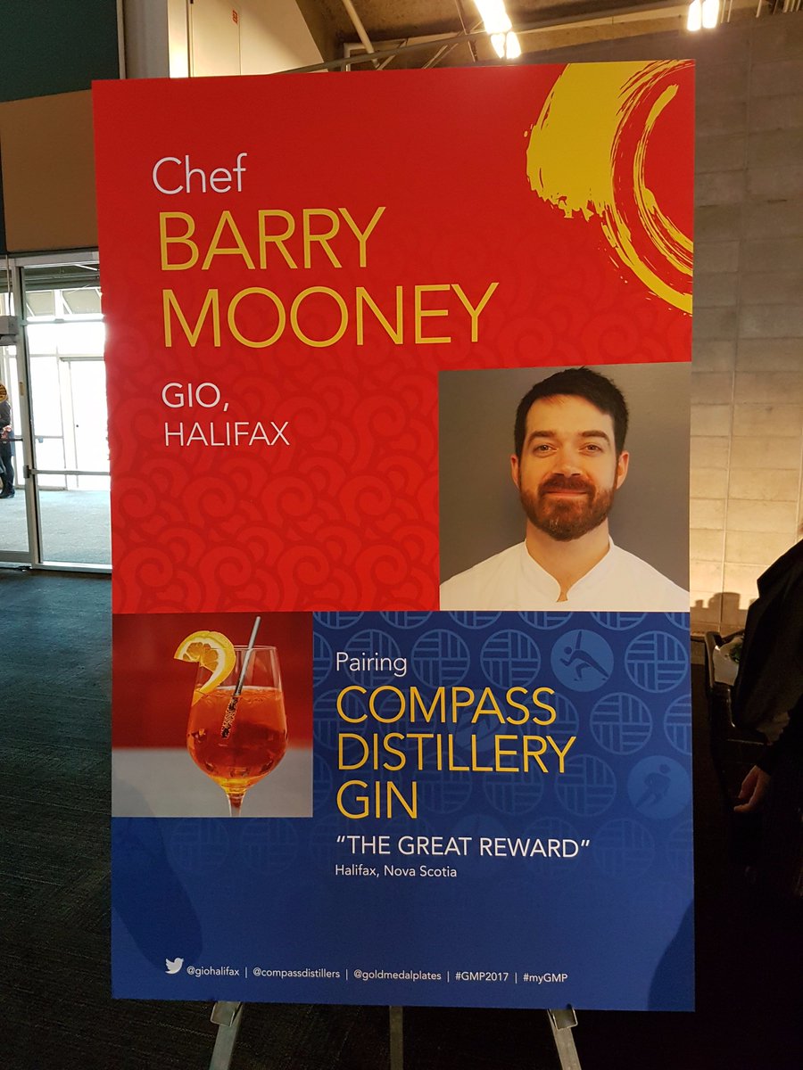 Barry Mooney’s smoked pork consomme. 🥃: Compass Distillery. #GMPHalifax