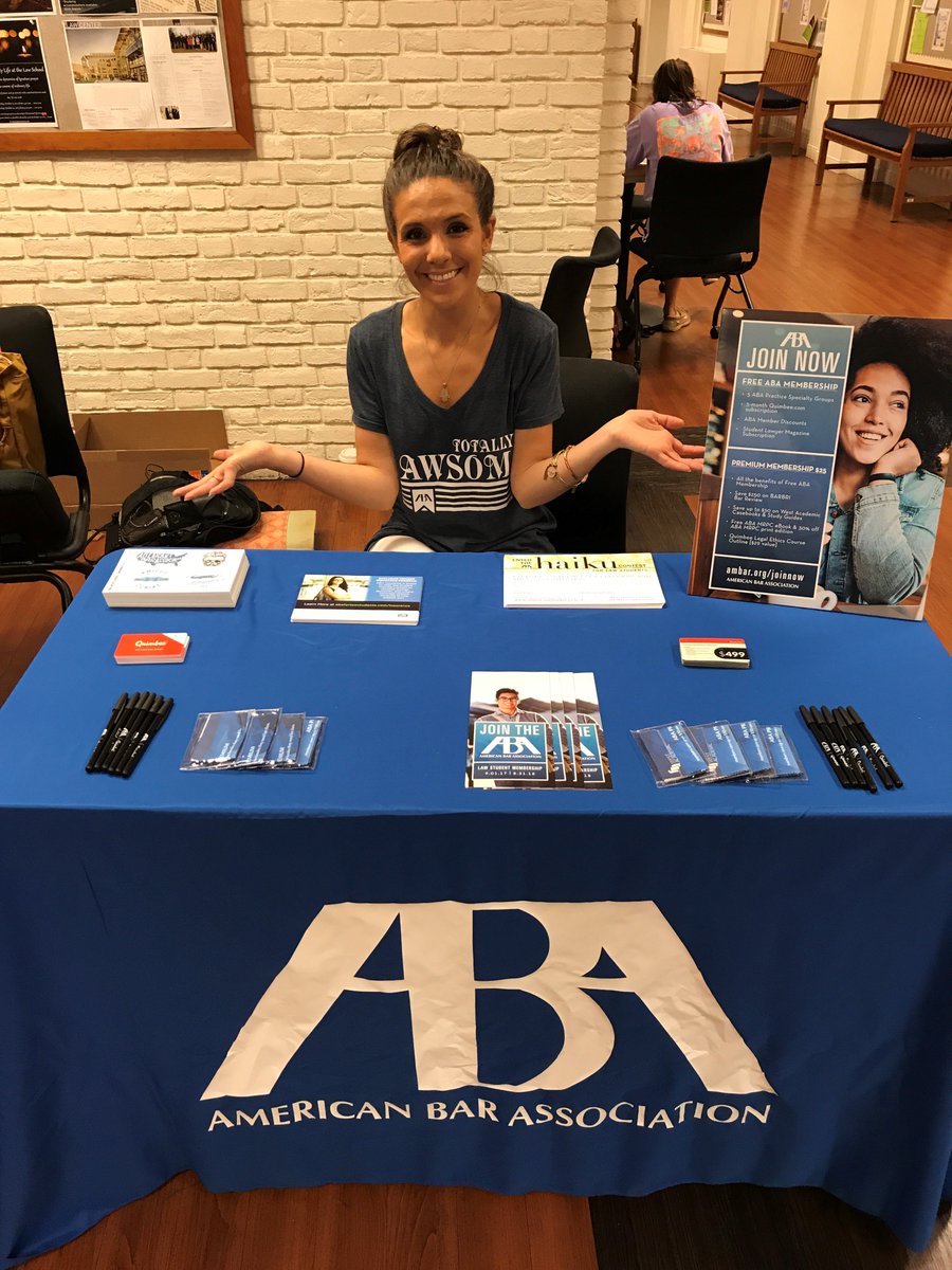 abalsd's tweet photo. Keep an eye out for your ABA Rep on campus and ask them about the benefits of ABA Membership! #TableThursday https://t.co/WE8XK7SgdX https://t.co/glC49lNbqi