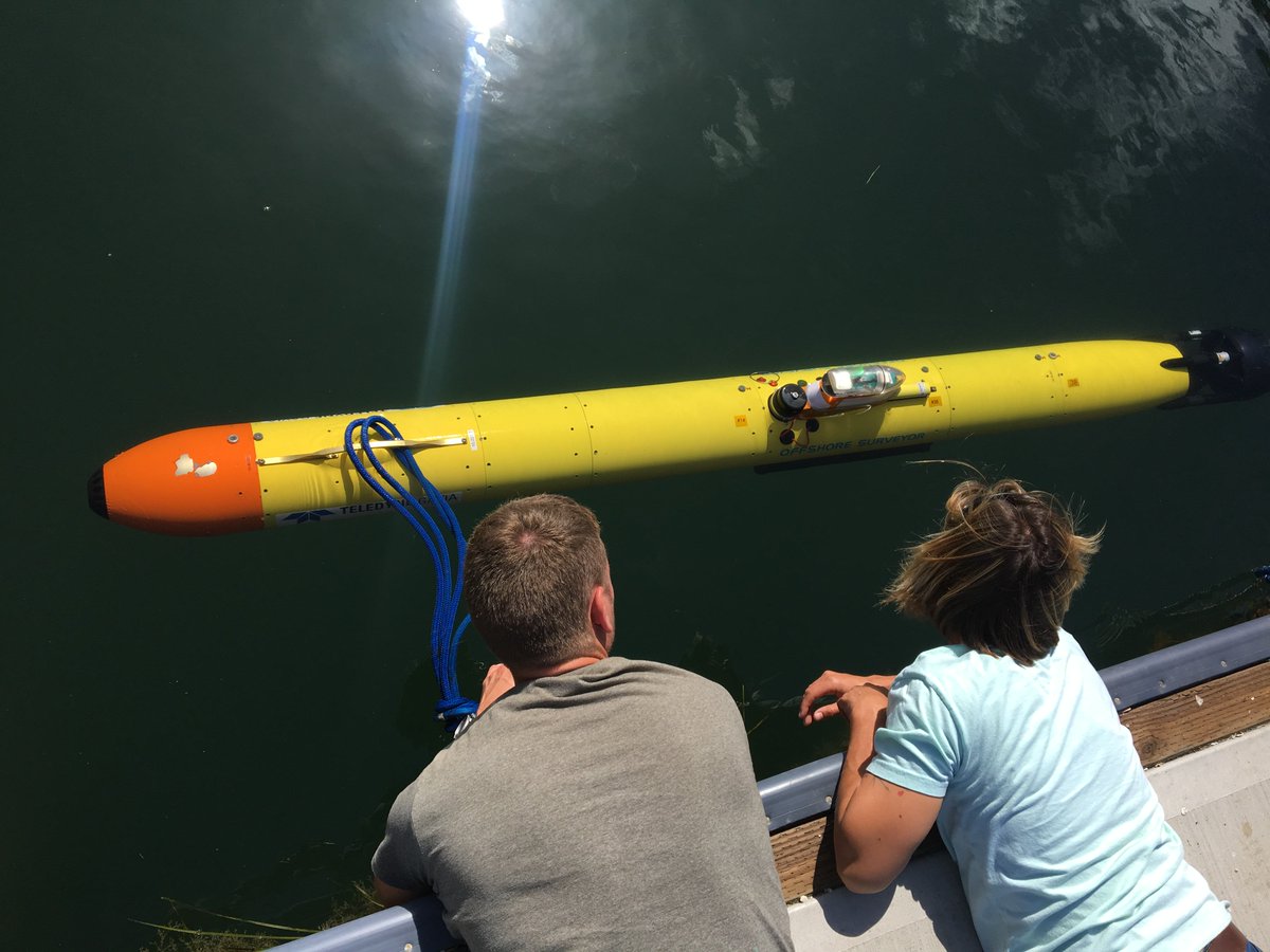 Spent a week with <a href="/TeledyneMarine/">TeledyneMarine</a> training on the Gavia #AUV, collecting bathymetry and side scan of ship and plane wrecks around San Diego