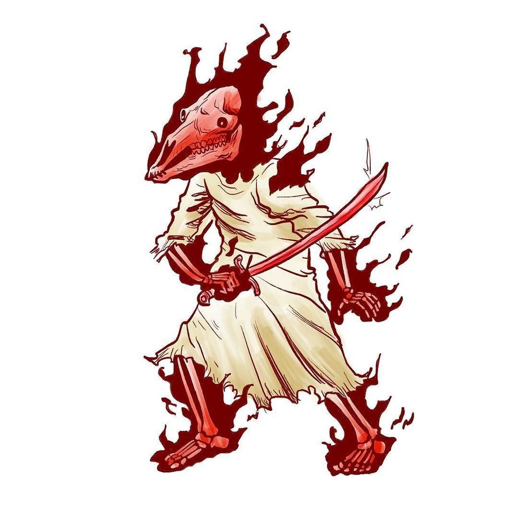 DrCl4w's tweet photo. Nightmare Nomad #drawlloween2017 @drawlloween #illustration #skull #camel #scimitar #blackflames #nomad #nightmare… https://t.co/K6oC41fsQt https://t.co/uyXiWO4GMM