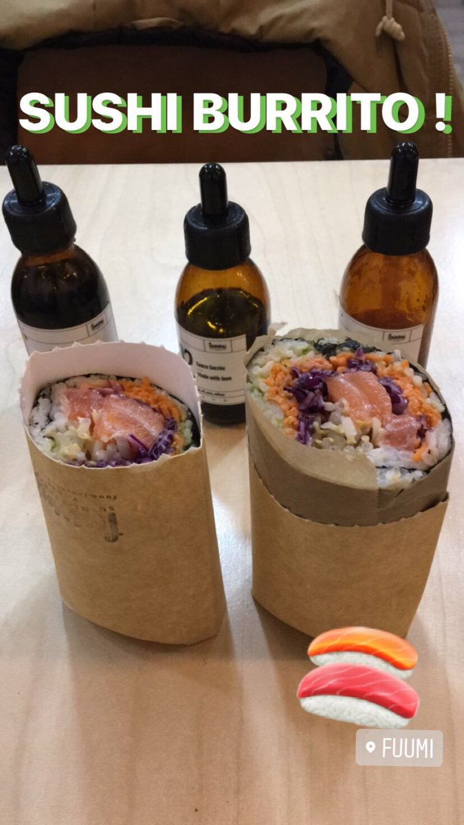 djimmy_fr's tweet photo. Ce soir j’ai essayé le Sushi-Burrito de #Fuumi
Et bah c’est (étonnement) super bon 😍 https://t.co/JrOZrsk9xl