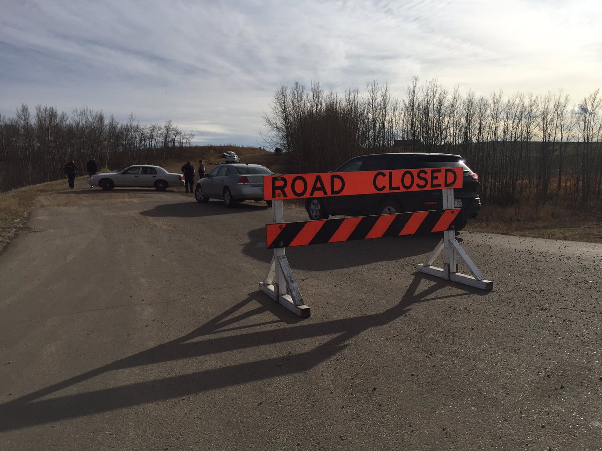 Range Road 234 (off of highway 11) is closed on the south side while officers investigate.