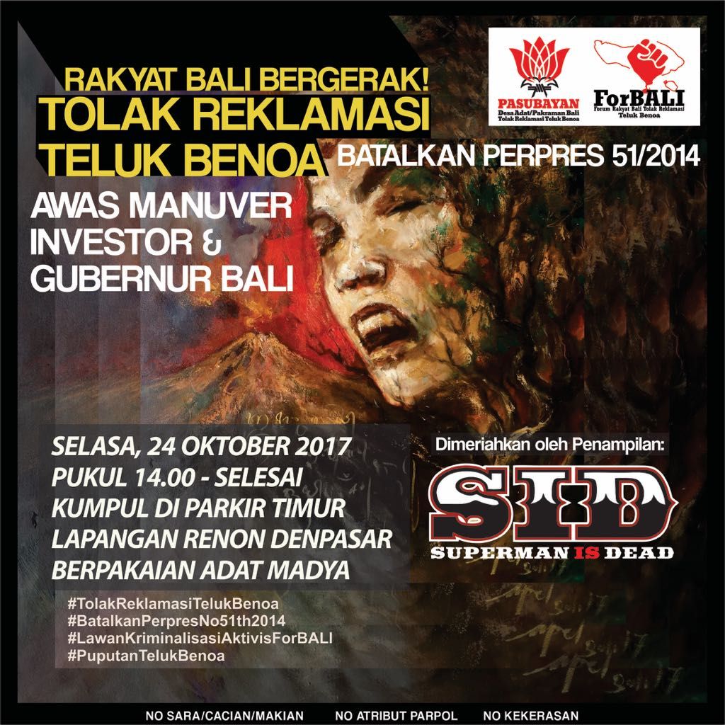 pasekgusti's tweet image. Rakyat Bali bersatu tolak reklamasi teluk Benoa oleh siapa saja termasuk Yonda. Cocok Bli @JRX_SID @gendovara @ForBALI13 @melon_murdock13