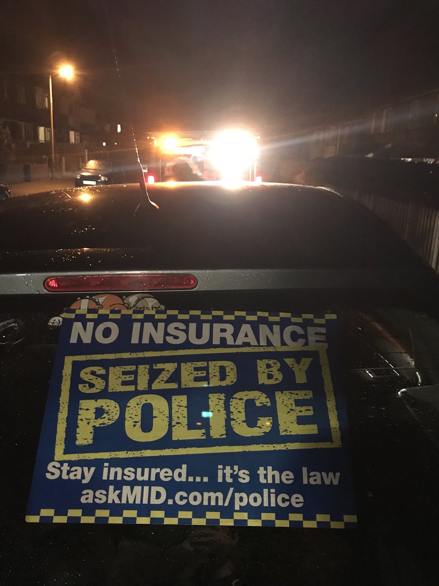 KentSpecials's tweet photo. #SCRCT Vehicle stopped for a defective light. Turns out it has no insurance and no MOT. Vehicle seized #walkies #OpDriveInsured -AC https://t.co/mAcmwv4uyV