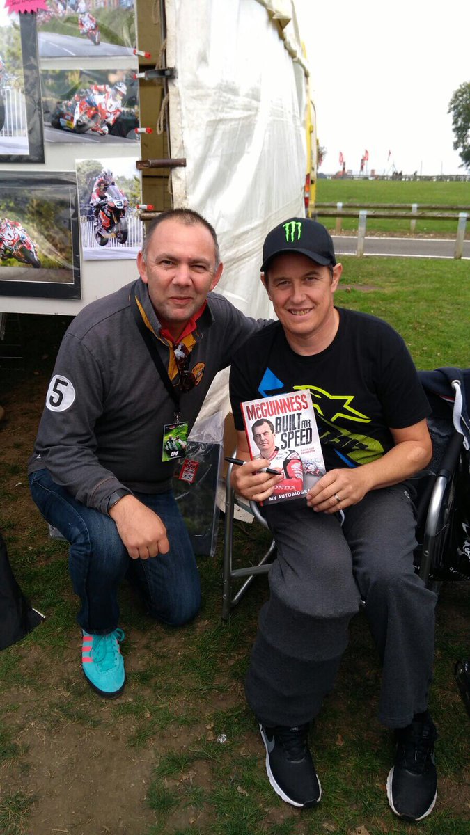 greenduncan79's tweet photo. Met this legend at Brands on Sun,him and hutch have two good legs between them#John Mcguiness https://t.co/6UFz3p7aUP