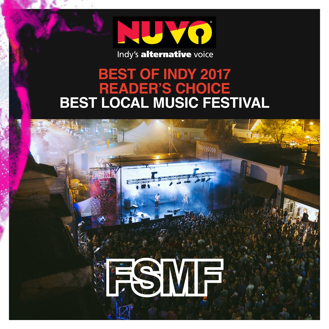 YO THANK YOU EVERYONE! #FSMF voted @NUVO_net's Best Local Music Festival, Reader's Choice! #BestOfIndy2017