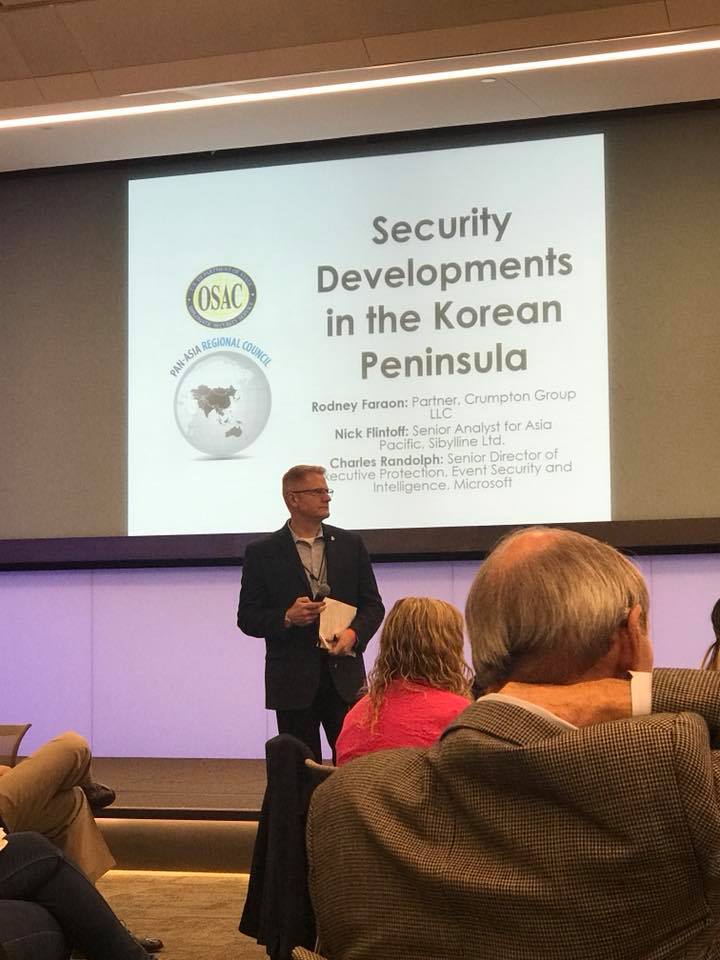 Microsoft_GS's tweet image. Microsoft Sr. Director @ChuckR_MSGS lead a panel discussion about current issues surrounding the Korean Peninsula at #osacPARC