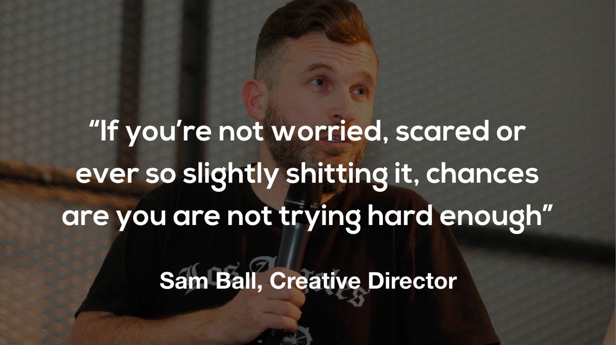 Just totally rewritten my Age of Creativity talk for my <a href="/Golden_Drummer/">Golden Drum</a> talk tomorrow thanks to this man's wise words #leaveyourmark