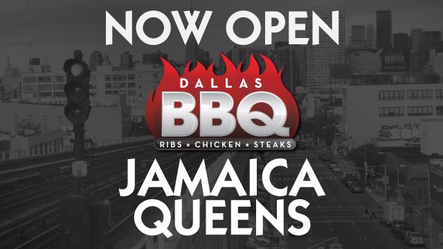 OPENING TONIGHT! Stop in and see us! 89-14 Parsons Blvd. Between Hillside & Jamaica #DallasBBQ #Jamaica🍹🍹🍗🍔👍🏽🎉🎈