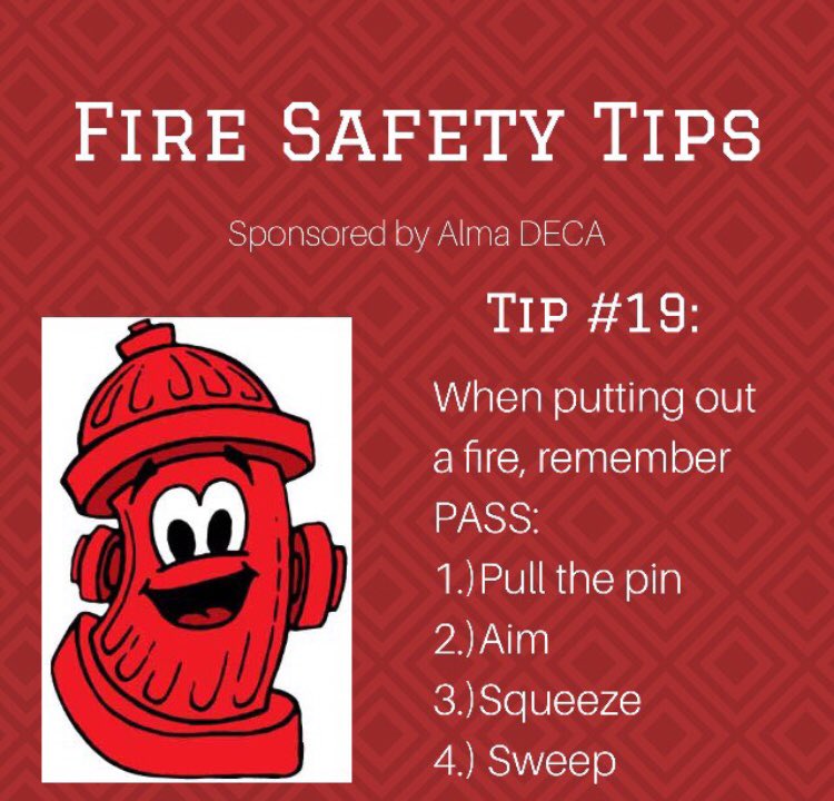 _bellanutt's tweet photo. Keep looking out for our tips!🔥🔥@AlmaDECA @almahigh_school @DECAInc @ArkansasDECA #FireSafety https://t.co/xV2wUYEBIU