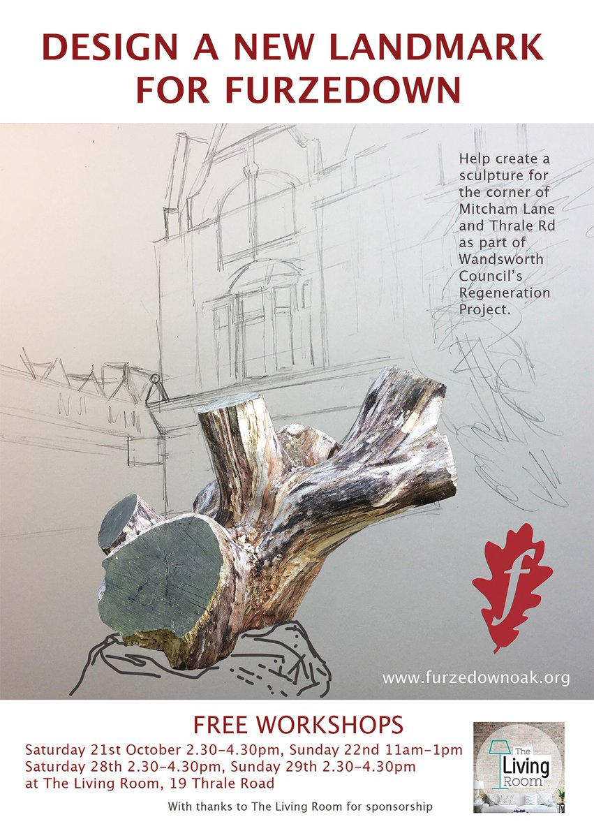 LivingRoomPlace's tweet photo. Design a new #Furzedown landmark! Join this free #workshop!
@furzedownoak https://t.co/Ay3dczoIqw