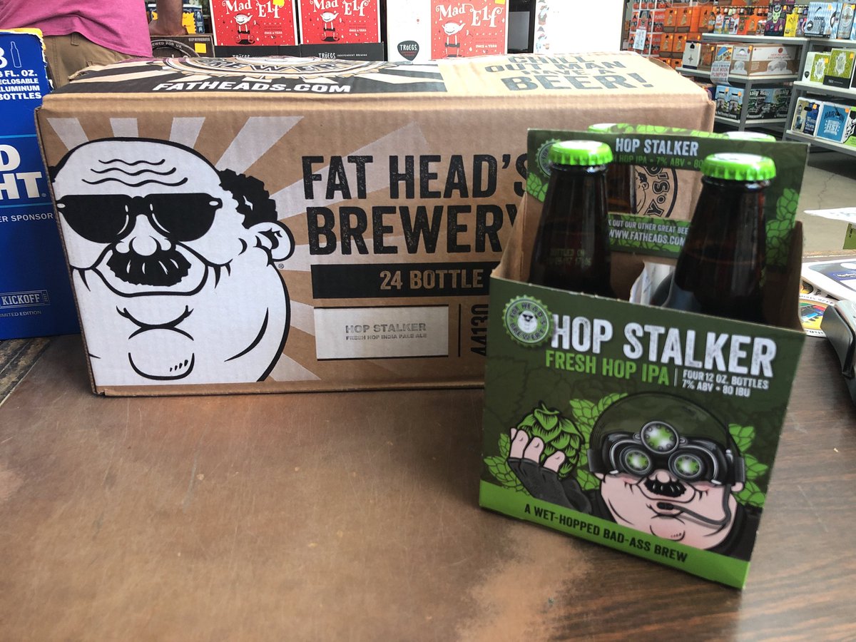 Just arrived 
<a href="/FatHeadsBeer/">Fat Head's Brewery</a> 
Hop Stalker
Fresh Hop IPA
4 &amp; 24 packs
@fatheadsGeOff 
<a href="/Bobthebeerguy/">Bob Gera</a>