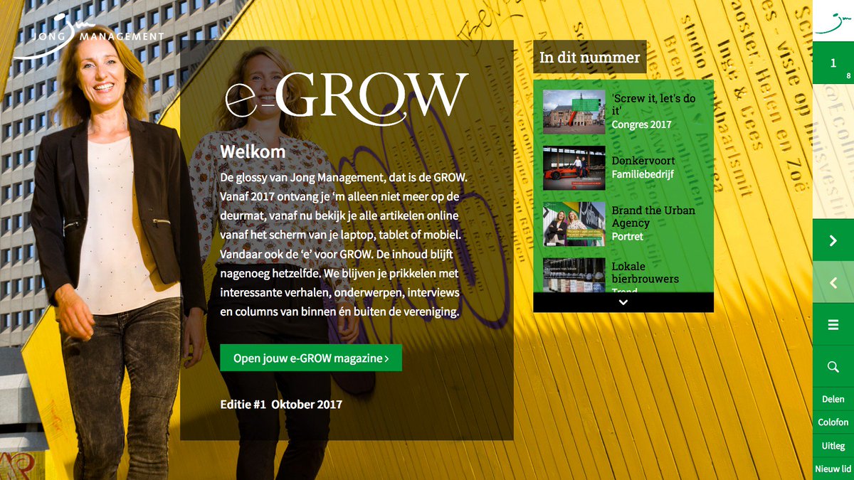 jongmanagement's tweet photo. We zijn online! Check de eerste editie van ons online magazine de e-GROW nu op: https://t.co/SzQTVbXR5F #JMNL #GROW #JongManagement https://t.co/PWakiP95GN