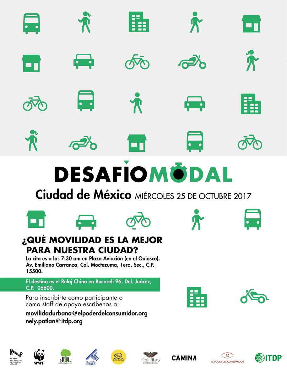 elpoderdelc's tweet image. &quot;No siempre llegar en auto es la mejor opción...&quot; #DesafíoModal 2017 Más información: transporte.sustentable@gmail.com