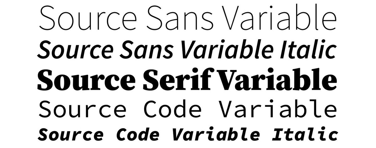 AdobeType's tweet photo. We've added new #variablefonts to the latest releases of @Illustrator and @Photoshop — here's what you'll see! https://t.co/CfgSdq0g7f https://t.co/O92nAGtots