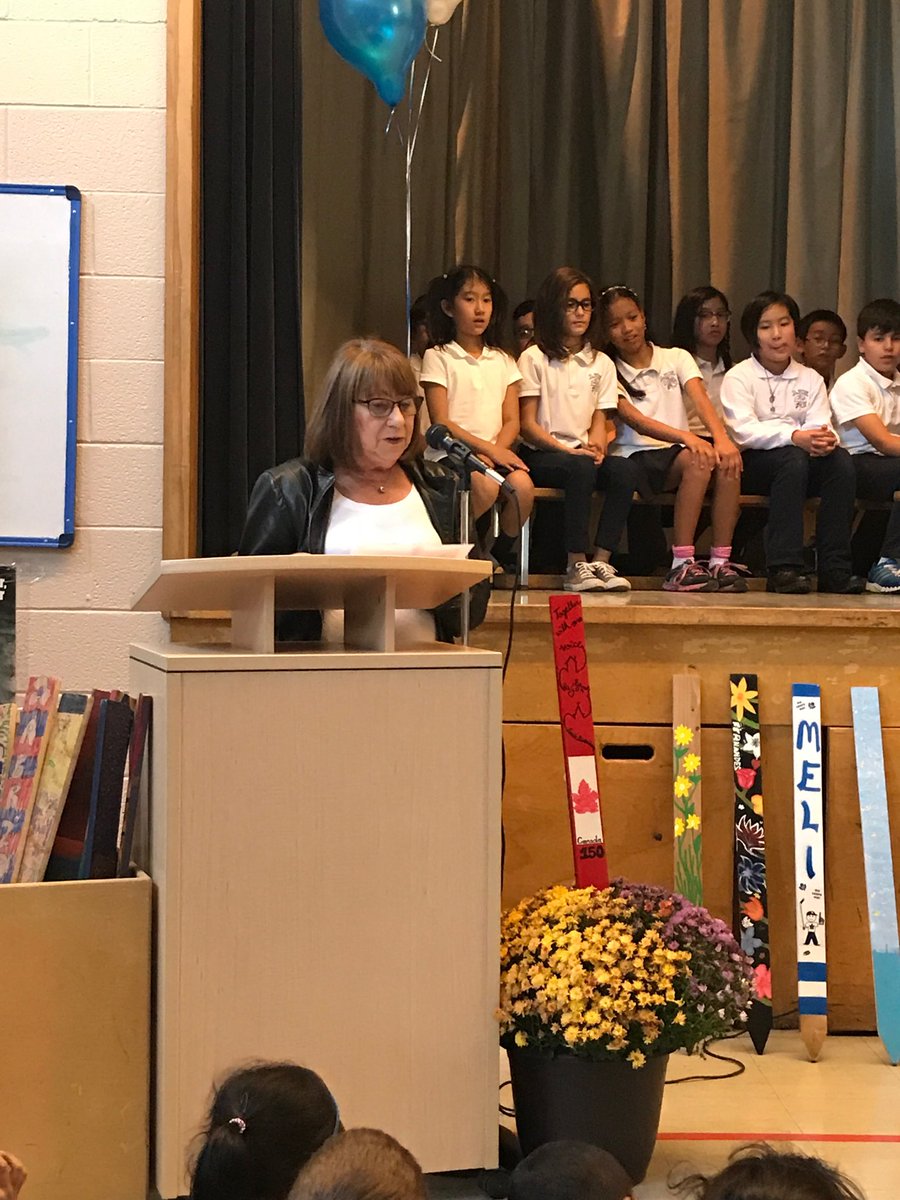 <a href="/KennedyTCDSB/">Angela Kennedy</a> bringing greetings to students, parents and staff <a href="/Stvictortcdsb/">St Victor</a> school.