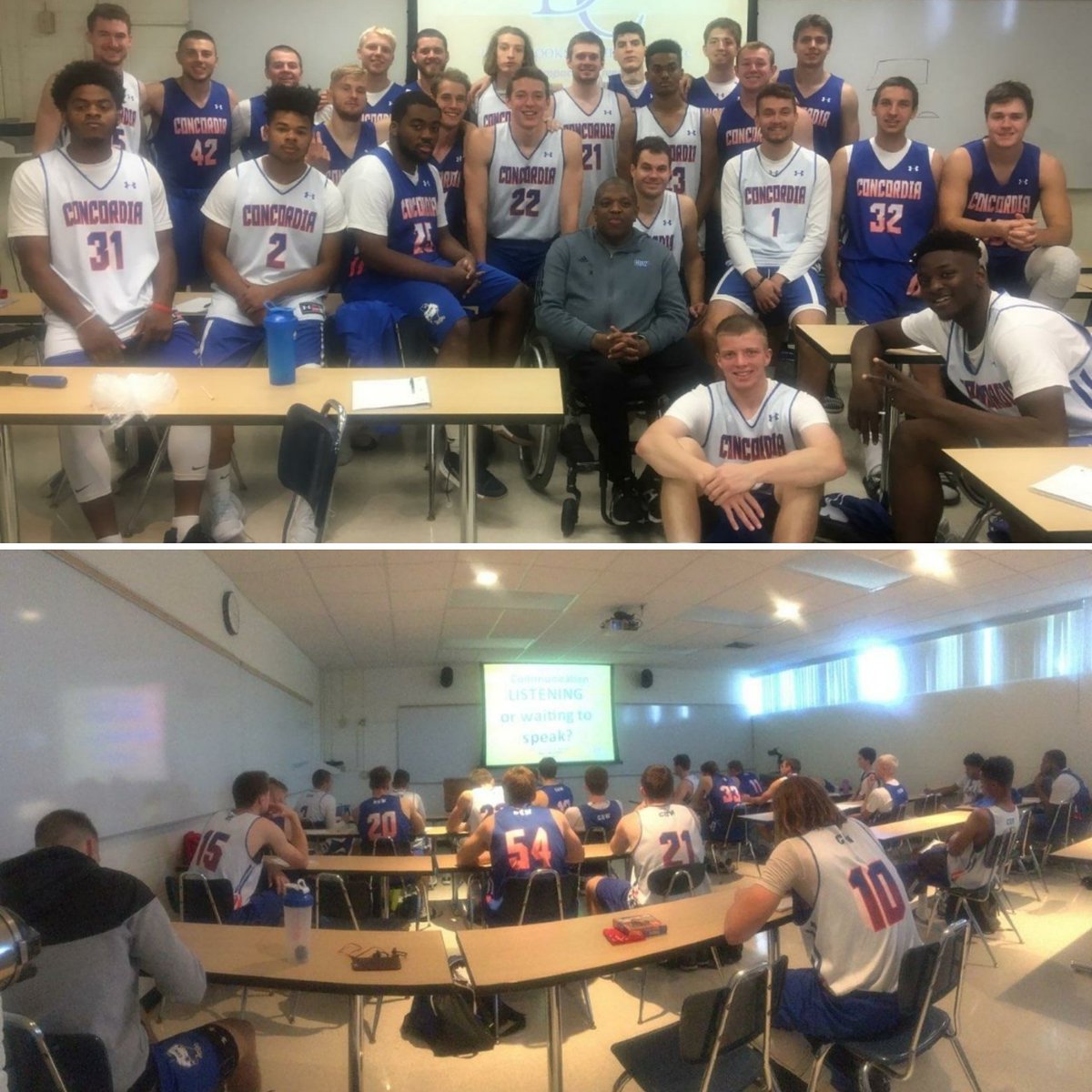 hoopsdoctr's tweet photo. Great time at Concordia University Wisconsin  today with the Men's Basketball Team. Completing the Puzzle. @CUWMBB https://t.co/gxQi2VZ2ox