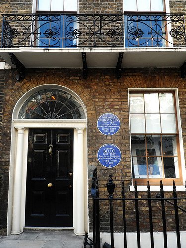 History_FlightV's tweet photo. Lugar de Historia: Residencia donde vivieron Francisco de Miranda y Andres Bello en Grafton Way, Camden, Londres. https://t.co/p6k6I9NvNk