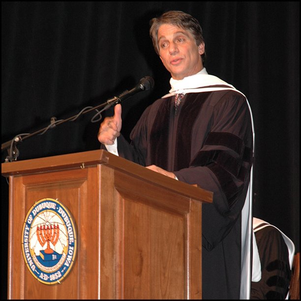 UDubuque's tweet photo. #TBT to when @TonyDanza (C’72, HON’04) was on campus. Danza returns to #UDubuque for Tony Danza: Standards &amp; Stories on Friday at 7:30 p.m. https://t.co/CKukEne5Zv
