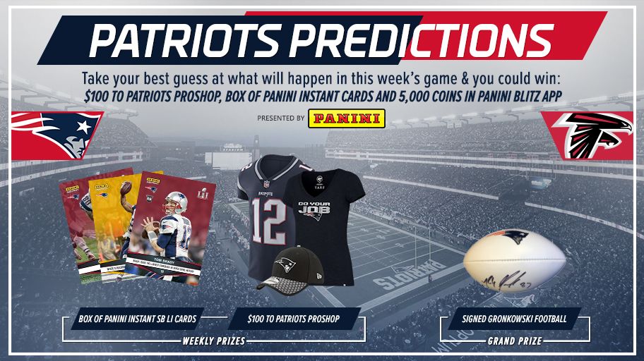 Make your picks for Sunday night!  Week 7 #Patriots predictions: bit.ly/2ipv7I3 https://t.co/69DTeiYLGH