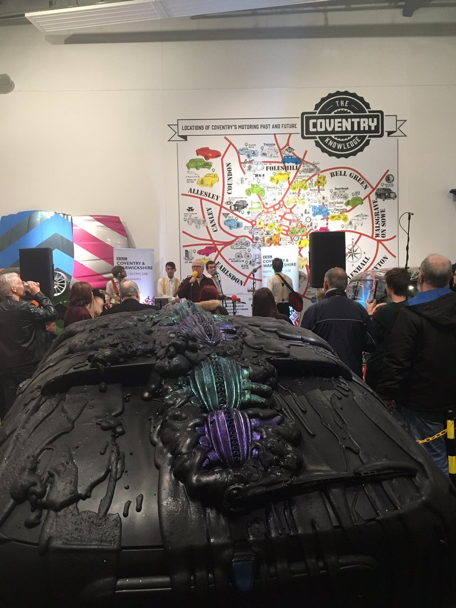 Coventry2021's tweet photo. What better way to celebrate a brilliant day ... the launch of the #2ToneTaxi by @BBCCovWarks at @CovTM #ThisisCoventry https://t.co/8seFg2Lyy2