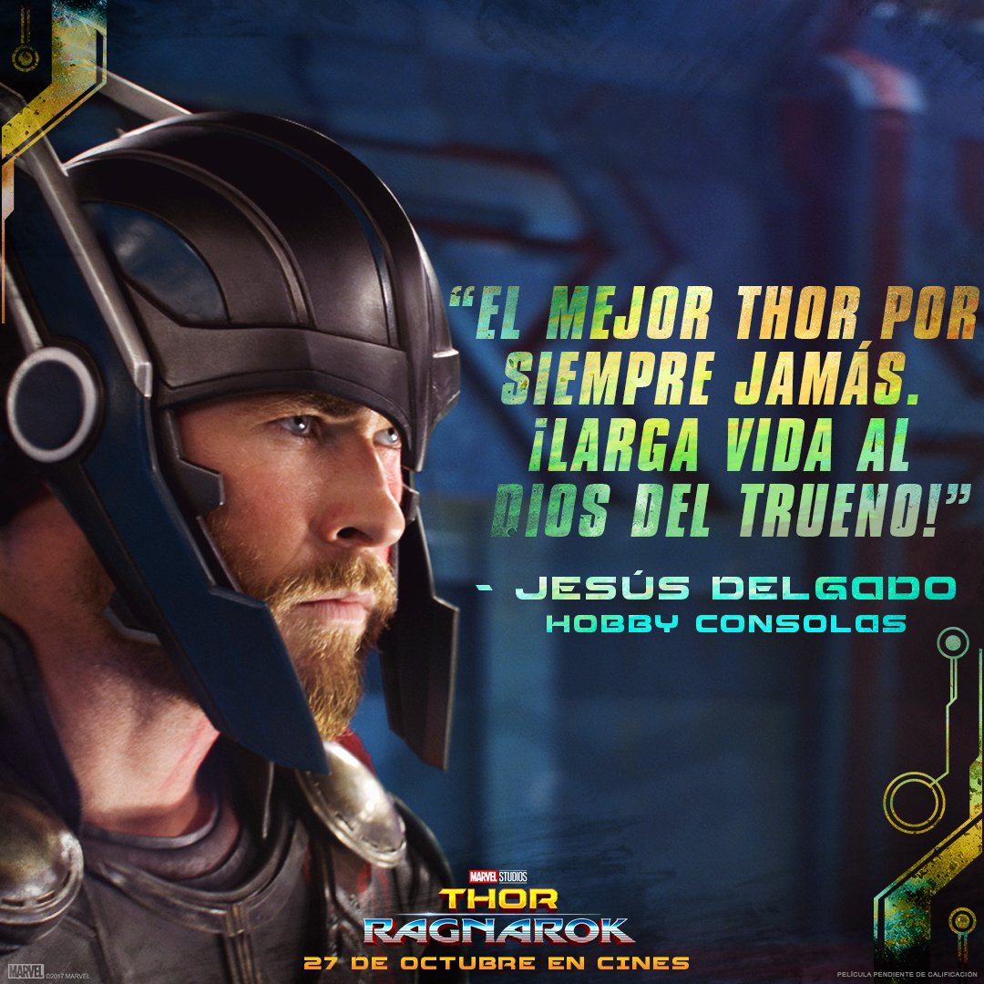 MarvelSpain's tweet photo. Las críticas hablan por sí solas. Esto es #ThorRagnarok. 27 de octubre en cines. https://t.co/06FKFGiZvo
