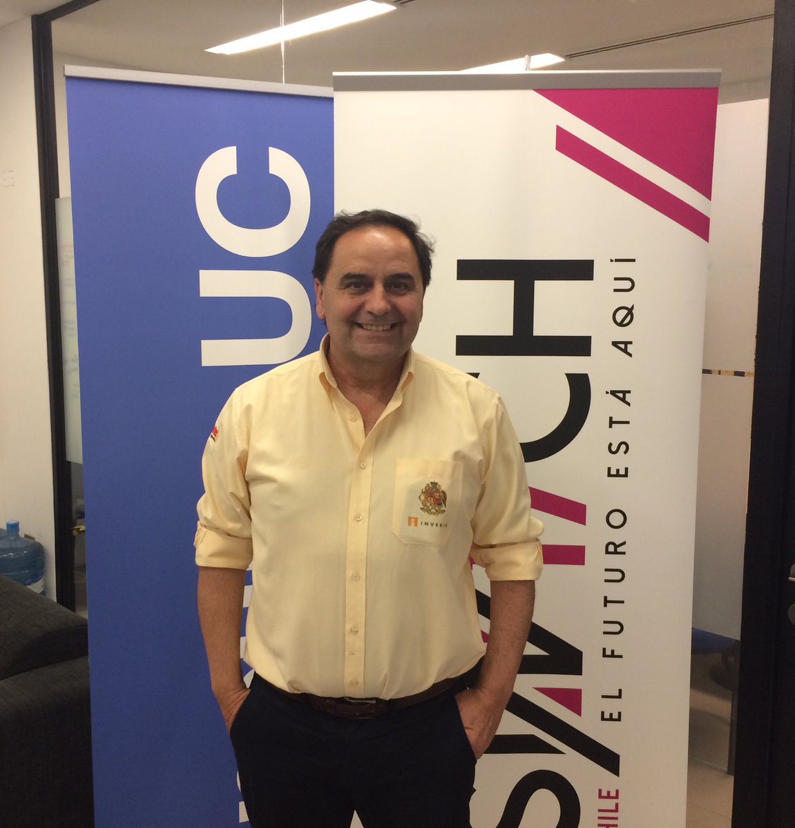 InveranCorp's tweet photo. Nuestro CEO en @CentroinnovaUC junto a @IncubaUC postulando a #switchchile #bioprotec https://t.co/qONMG7xxYw