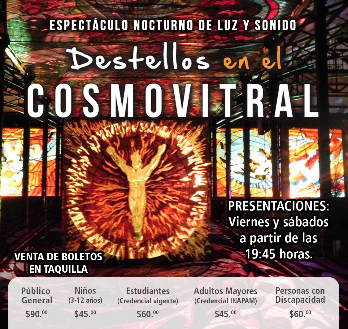 #DestellosEnElCosmovitral regresó con nuevas tarifas, disfrútalo este fin de semana #Toluca #MaravillaMexiquense
