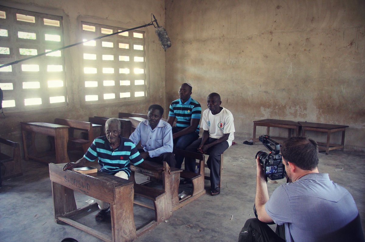 doingjewishfilm's tweet photo. Behind the scenes shot of our interview at the Schoolhouse. Watch it in only 5 days when Doing Jewish is officially released online! We are so excited! #doingjewish #Documentary #ghana #africa #filmmaking #5DAYS https://t.co/Vc2HI6IEsr
