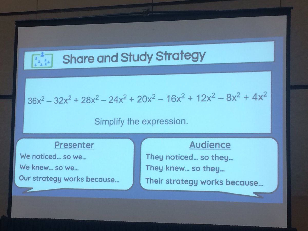 DrMRinehart's tweet image. Contemplate before you calculate. Loving learning about this instructional routine at #NCTMregionals!