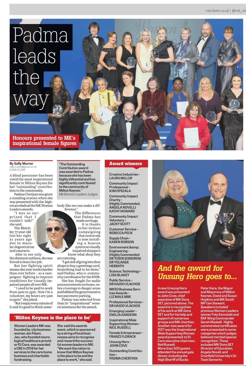 Front page news for Women Leaders <a href="/UK_WLs/">Women Leaders UK</a> in this week's <a href="/mk_citizen/">MK Citizen</a>. Congratulations to all of the inspiring winners - roll on next year!