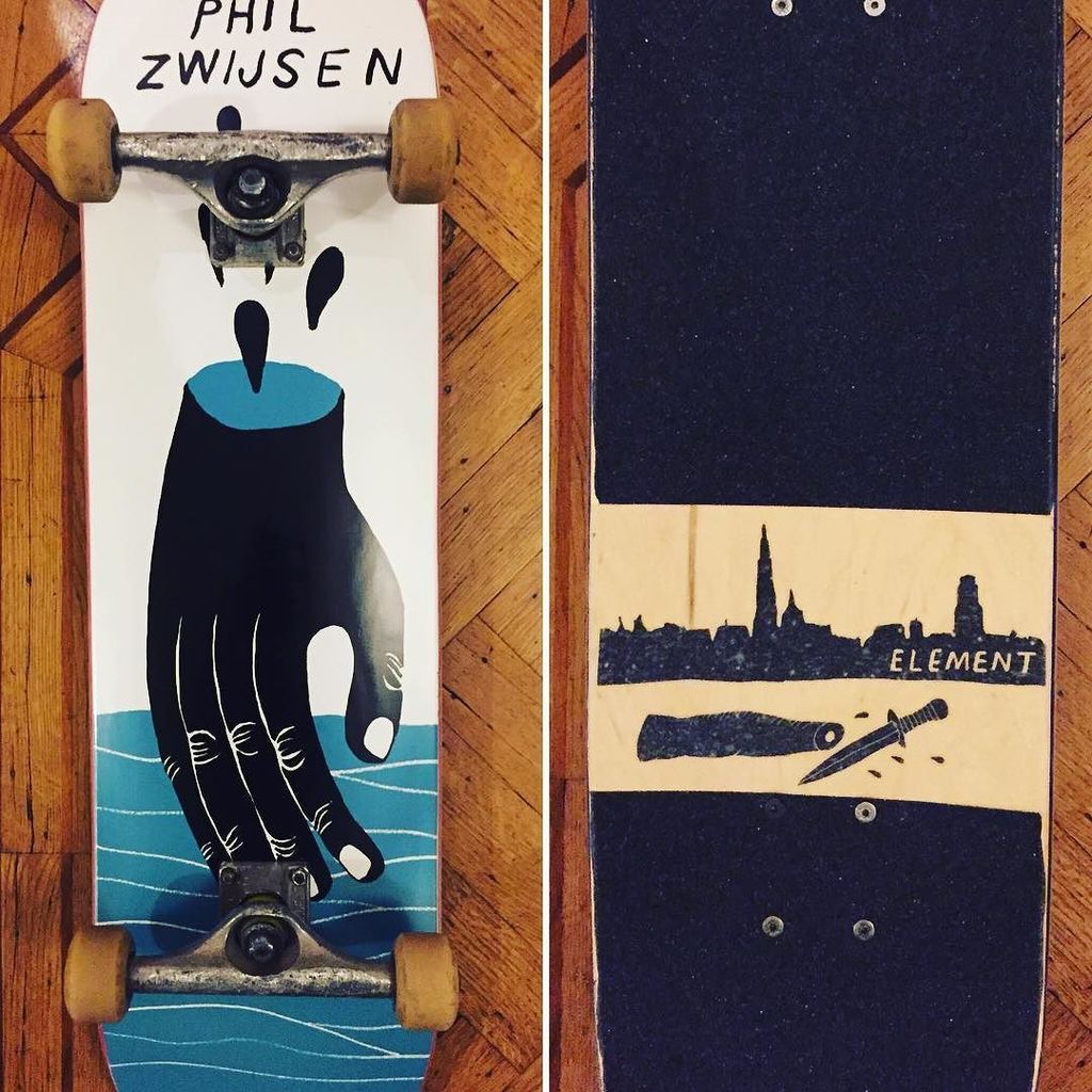 Never thought I’d ride a board with the #antwerpskyline on it. <a href="/philzwijsen/">philzwijsen</a> represent🤘#skatelife