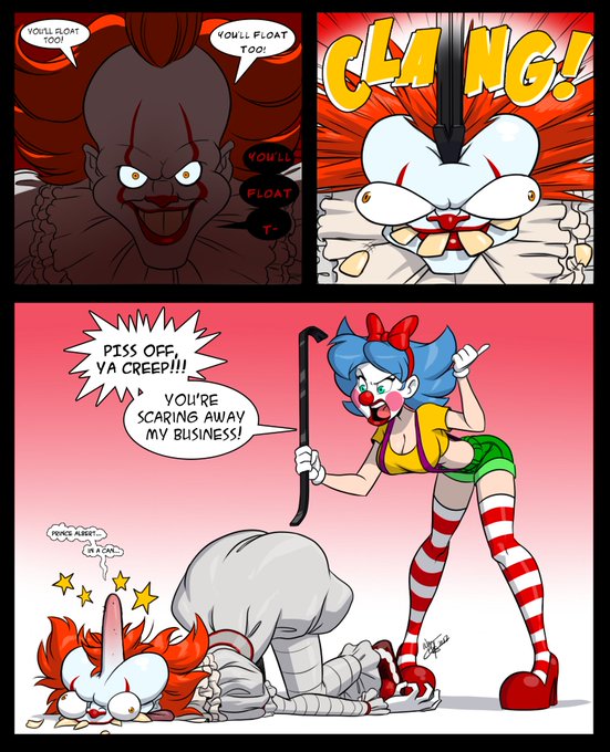 GIggles handles her bidness. #IT2017 #Pennywise #OC #Giggles #clown 