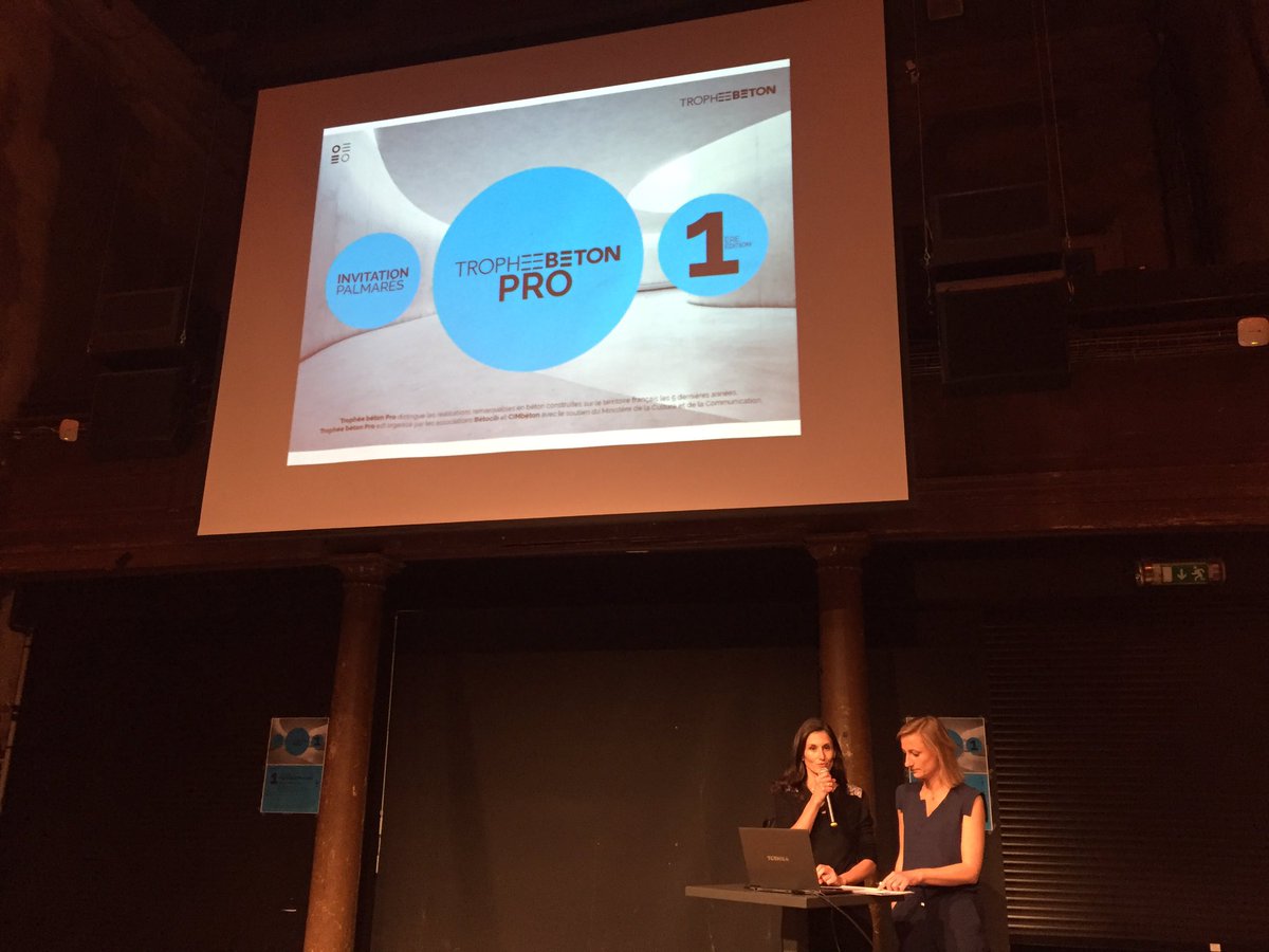 materiaupole's tweet image. Aux @tropheebeton pro, à la  @MA_IDF, qui distinguent des projets où le #béton, intensité structurelle, est annobli et durable. #teamarchi