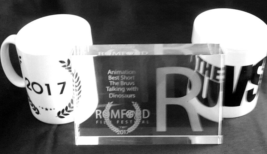 TheBruvsTV's tweet photo. Oh yeah. Did we mention? We WON a Romy. @RomfordFilmFest #award! #BestAnimationShort - https://t.co/uBxV8d5RdT https://t.co/CpyrARgMdE https://t.co/G6ebE10HW5