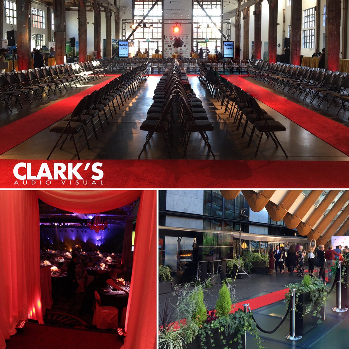 ClarksAV's tweet photo. Make your next event an elegant affair. #RedCarpet #Logowall #fashionshow #vancouverfashion #eventprofs #vancouverevents #audiovisualcompany https://t.co/HRoEXkqbqb