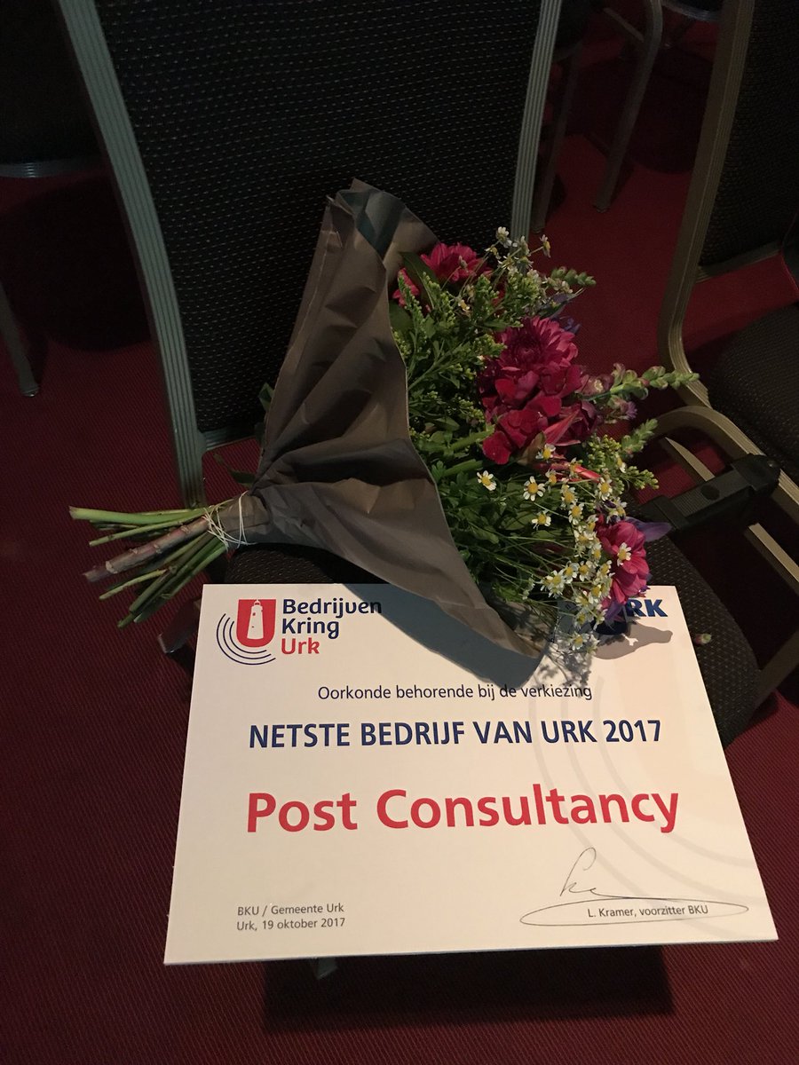 Vanavond <a href="/PostConsultancy/">Post Consultancy</a> verkozen tot netste onderneming van #urk <a href="/BedrKringUrk/">Bedrijvenkring Urk</a> Gift geschonken aan #operatiemobilisatie