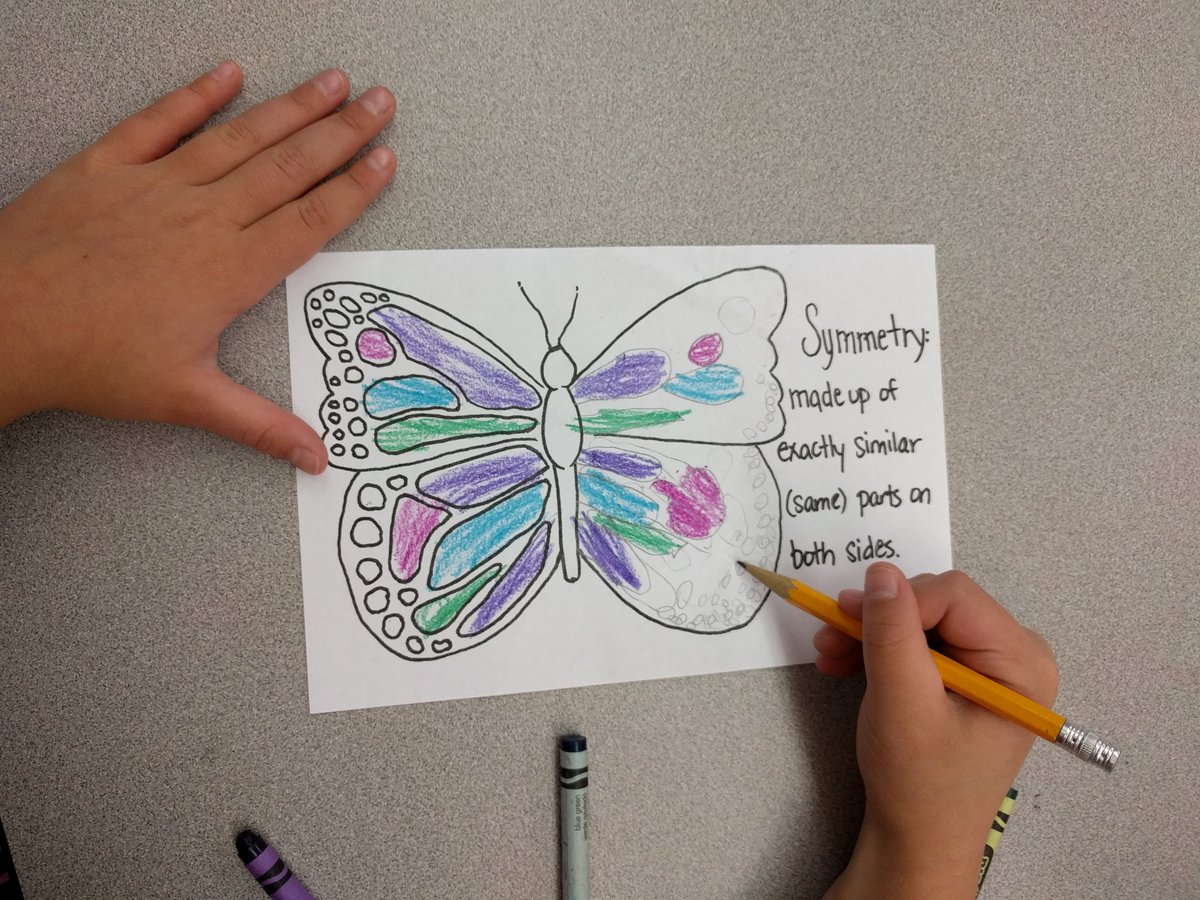 Mrs. Libby's 2nds experience symmetry,  a pretty hard concept for some, but they are flying through the task and enjoying their creations.