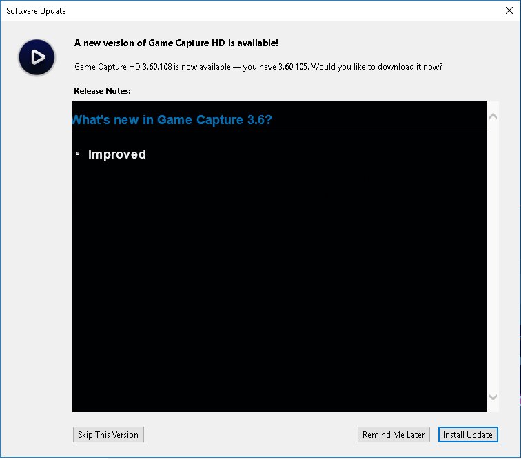 rumdonuts's tweet photo. My game capture card's patch notes reveal a cornucopia of enhancements!  #elgato #patch #software #codehorror https://t.co/1lDX2Glvhq