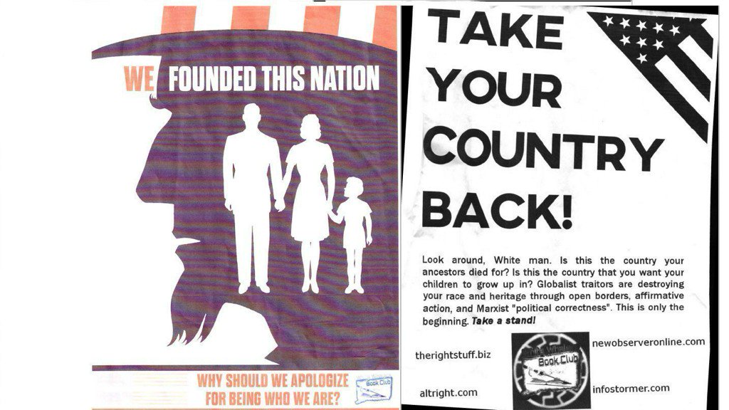 hartfordcourant's tweet image. Southington and Bristol police say posters have racial overtones cour.at/2yU026w