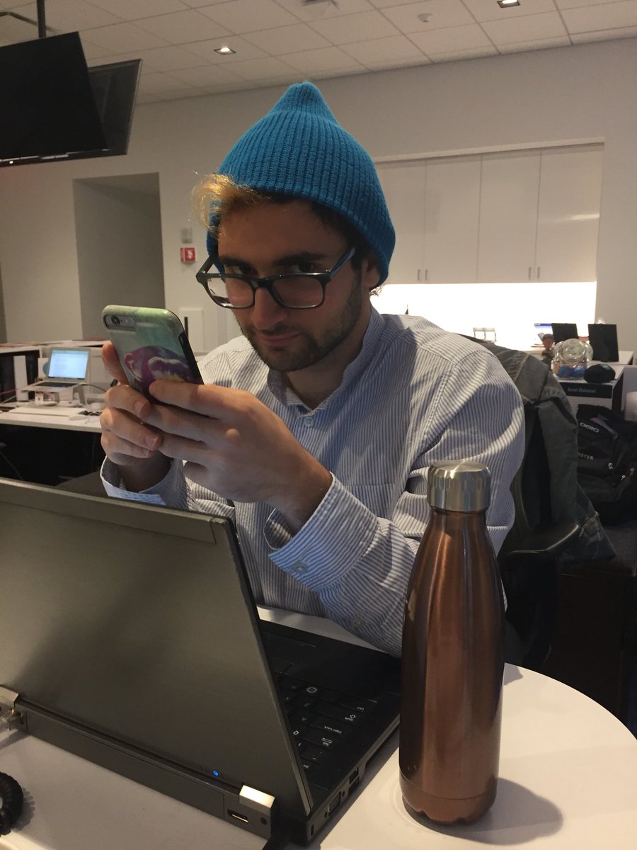 BGMexp's tweet photo. Ben was really upset when someone from @DesignNE said he looked like the Cookie Monster. https://t.co/B5KFORjJy5