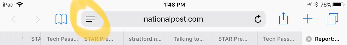 ColinRankinEDU's tweet image. Click the &quot;Reader Mode&quot; in Safari to take away commercials! Great for students and anyone who uses an iPad! #amdsblearns #readermode