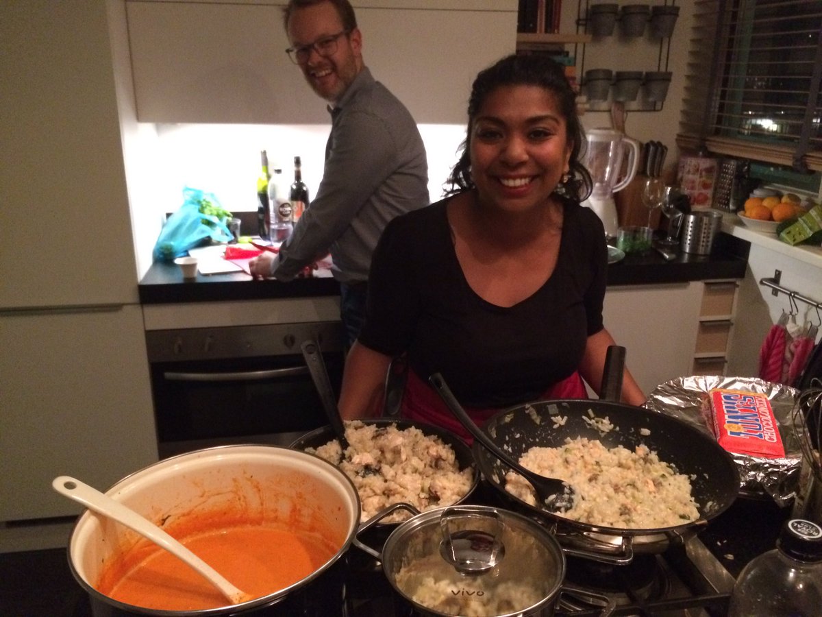 Our chefs for tonight: Jessica and Jeroen. Wonderful time ! <a href="/reshaping_work/">Reshaping Work</a> #reshaping2017 @airdnd_nl