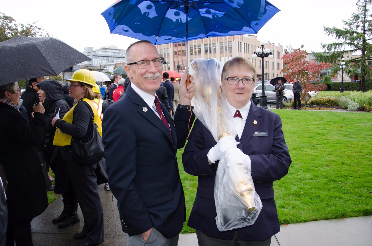 BCLegislature's tweet photo. #BCLeg took part in #ShakeOutBC today. An important exercise and reminder to #GetPreparedNotScared #GetYourKitTogether https://t.co/Vccz1UpfOF