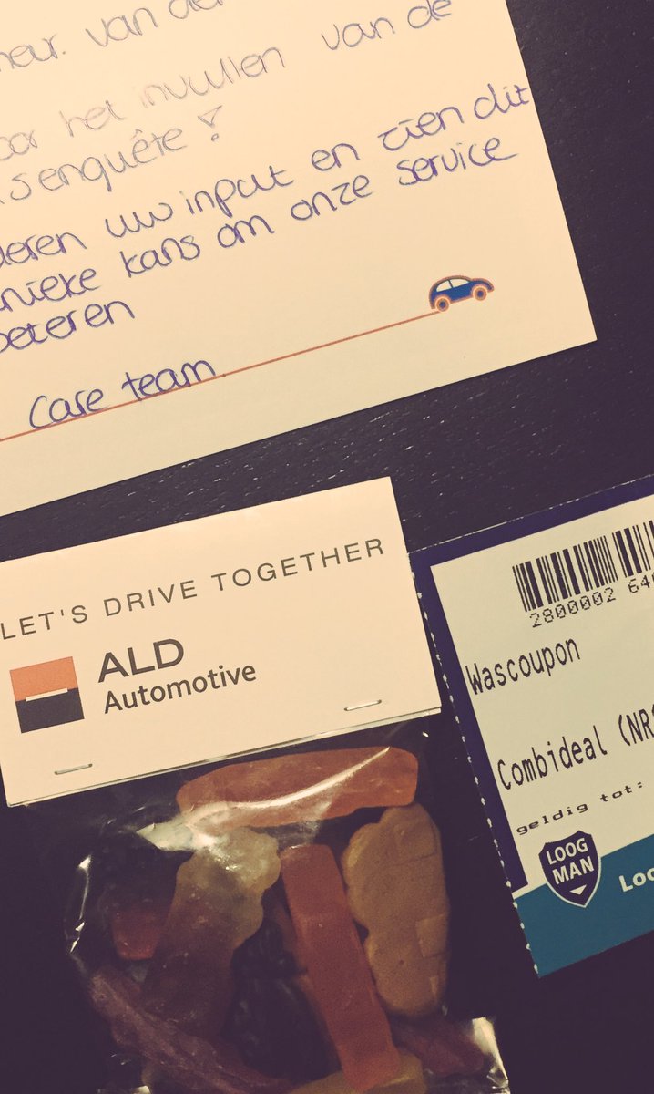 Bij thuiskomst in de brievenbus... Bedankt <a href="/ALDAutomotiveNL/">ALD Automotive Nederland</a> super attent! #goedeservice #vraagdeklant #autodropisaltijdgoed