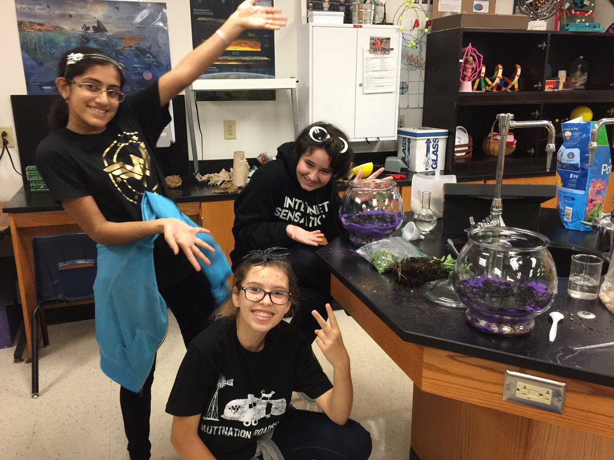 hillhollly's tweet photo. What’s the best way to learn about microhabitats? By building Terrariums of course! @Killian_MS #killianmustangs #terrariumtime https://t.co/o8pqx8nUZK