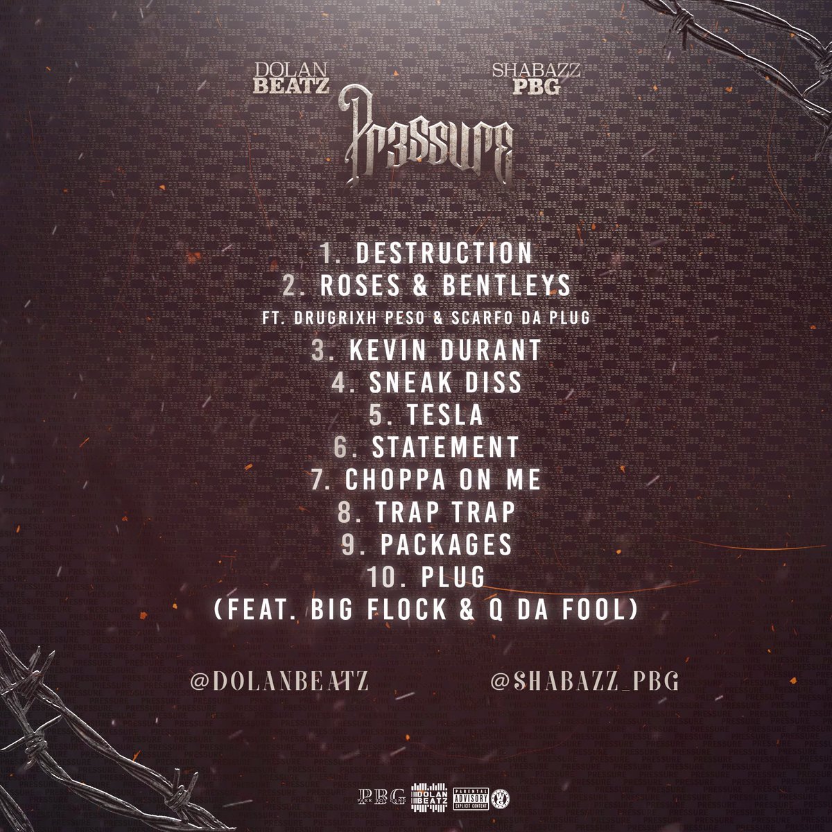 Shabazz_PBG's tweet photo. #PR3SSURE Pre-Orders available now! Dropping tonight at 12 β° https://t.co/FQlxtbjyQe https://t.co/zzj2h1Zkv0